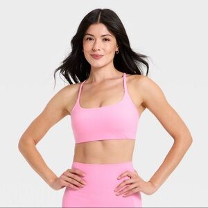 Women's Super Flex Athletic Bra - JoyLab - Light Pink L